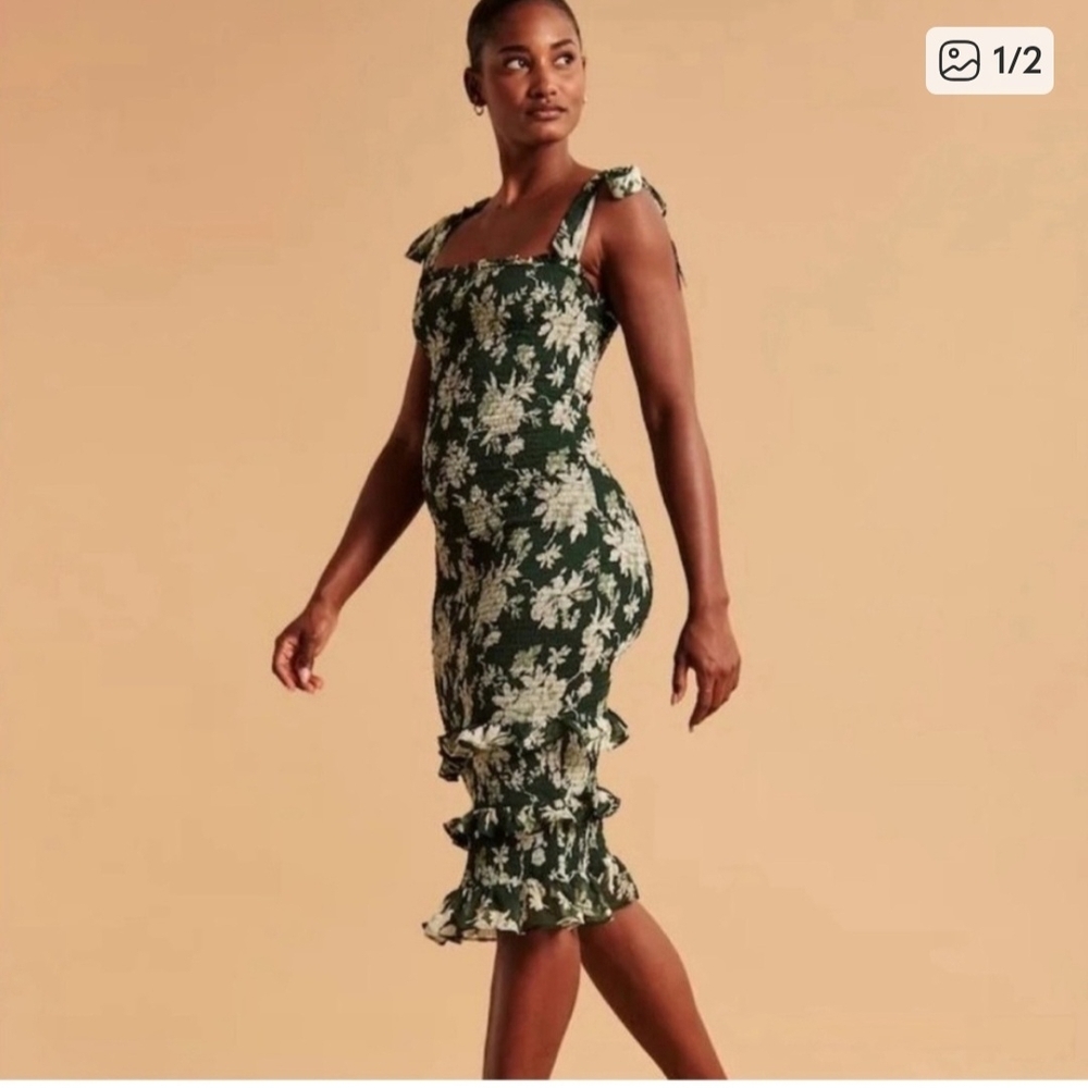 Floral Green Abercrombie Dress